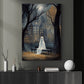 Alone Ghost In The City Halloween Canvas Painting, Wall Art Decor - Dark Vintage Ghost Halloween Poster Gift