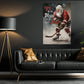 Ice in his Veins, Joy in his Heart, Hockey Christmas Canvas Painting, Xmas Wall Art Decor - Christmas Poster Gift For Hockey Lovers