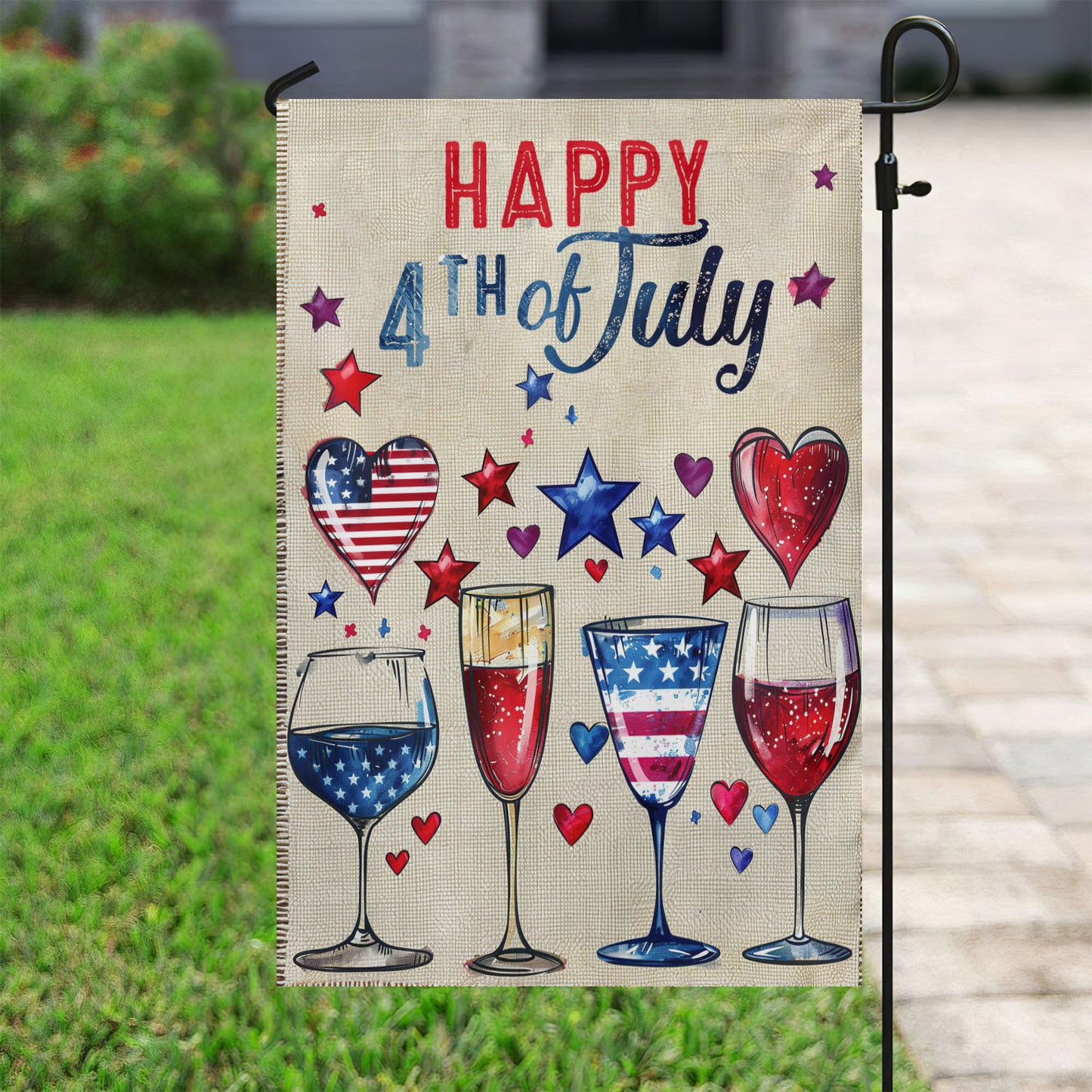 July 4th Garden Flag - House Flag, Happy 4th Of July Cheer Up, Independence Day Independence Day Yard Flag Gift For America Lovers