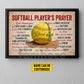 Personalized Softball God Canvas Painting, Softball Player's Prayer Sport Wall Art Decor, Poster Gift For Softball Lovers, God Lovers