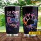 Personalized Dog Tumbler, I'm Only Talking To My Dog Today Stainless Steel Tumbler, Tumbler Gifts For Dog Lovers, Dog Owners