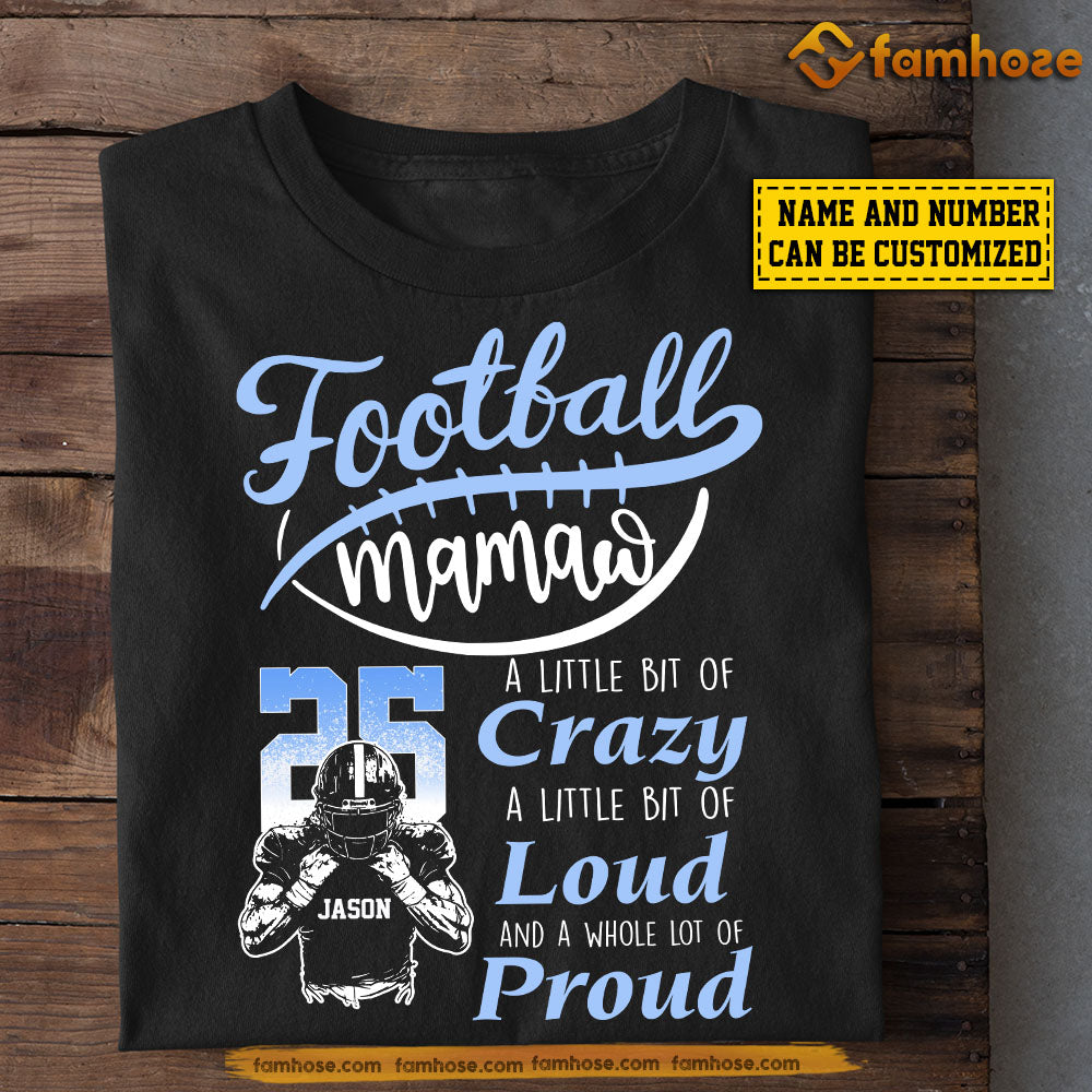 Personalized Football Mom Son T-shirt, Football Mamaw Sport Tee Mother's Day Gift For Mom From Football Boy