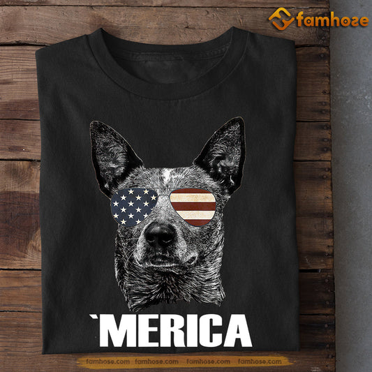 July 4th Cool Dog T-shirt, Merica Dog With Glasses, Independence Day Gift For Dog Lovers, Dog Owners, Dog Tees