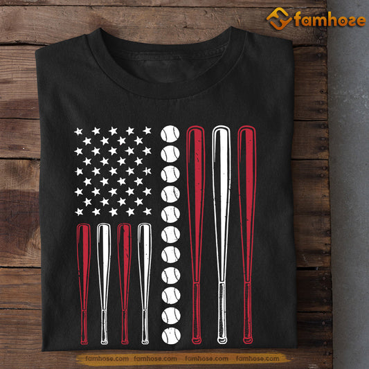July 4th Baseball T-shirt, Baseball Arrange A USA Flag, Independence Day Gift For Baseball Lovers, Baseball Tees