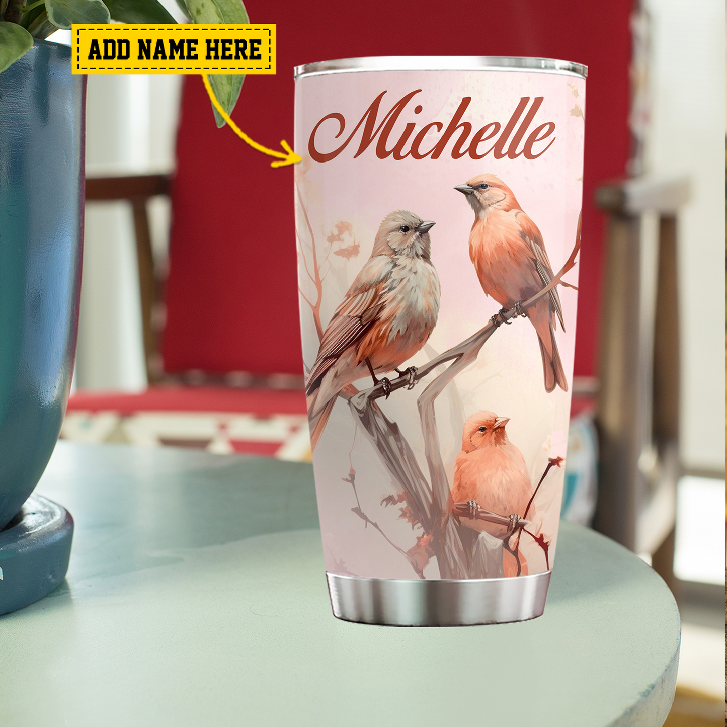 When You Believe Beyond What Your Eyes Can See, Bird Personalized Stainless Steel Tumbler, Tumbler Gifts For Bird Lovers