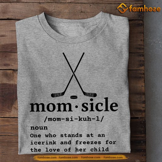 Hockey T-shirt, Mom Sicle, Gift For Mom, Mother's Day Gift For Hockey Lovers, Hockey Tees