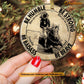 Christmas Barrel Racing Ornament, Be Strong When You Are Weak Be Brave When You Are Scared  Gift For Barrel Racing Lovers, Circle Ceramic Ornament