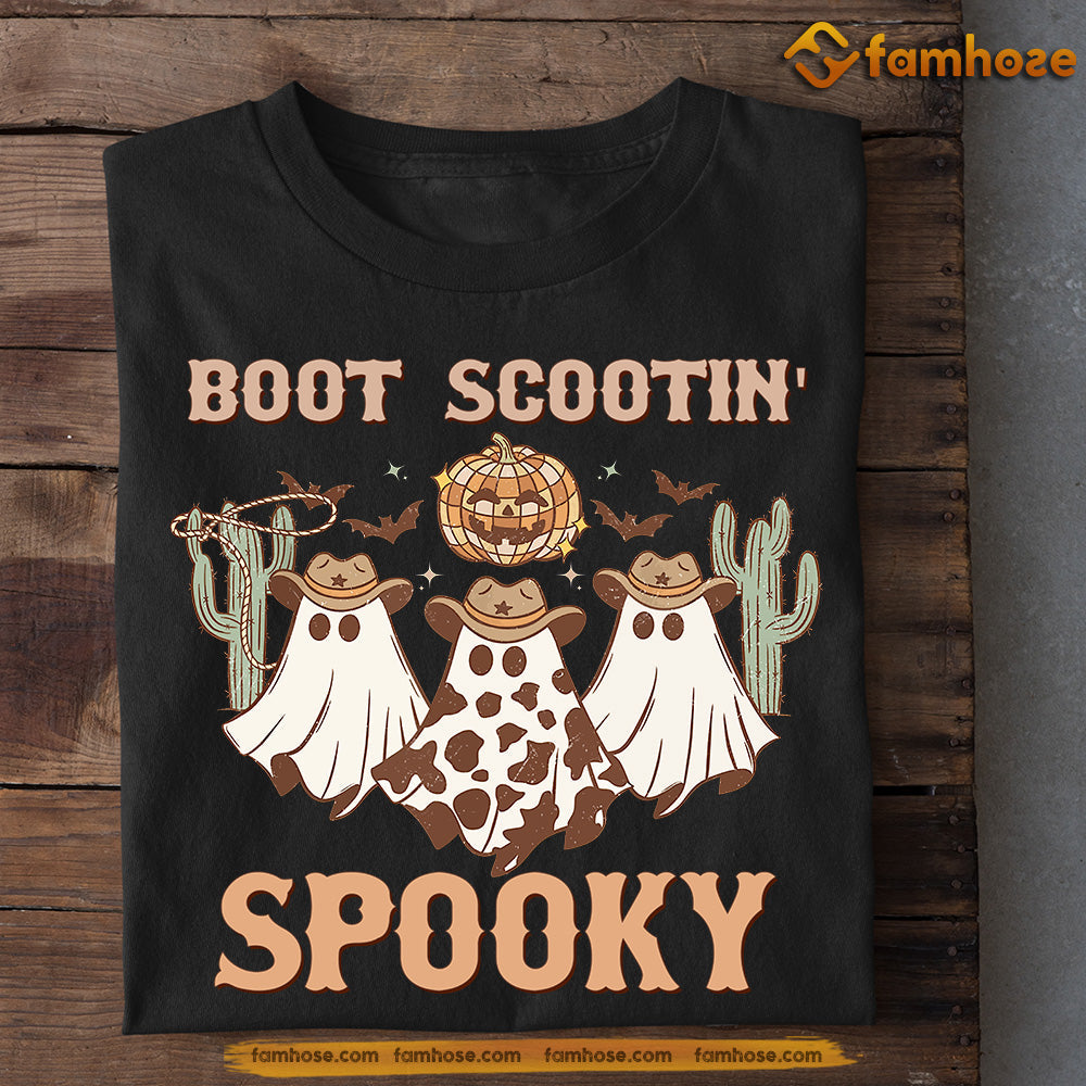 Halloween Cowboy T-shirt, Boot Scootin Spooky, Gift For Cowboy Lovers, Horse Riders, Equestrians