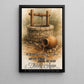 Quote God Canvas Painting, He Offered Living Water Quote Wall Art Decor, Poster Gift For God Lovers