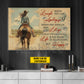 Motivational Personalized Cowgirl Canvas Painting, Laugh When You Can Wall Art Decor, Poster Gift For Cowgirl