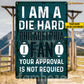 Personalized Football Club Metal Sign, I Am A Die Hard Sport Sign, Field Decor Gift For Football Lovers