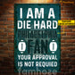 Personalized Football Club Metal Sign, I Am A Die Hard Sport Sign, Field Decor Gift For Football Lovers