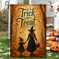 Halloween Witch Mom And Daughter Garden & House Flag, Trick Or Treat Yard Flag Spooky Season Gift For Witch Lover