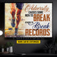 Motivational Personalized Marathon Running Canvas Painting, Break Records Sport Wall Art Decor, Poster Gift For Running Lovers