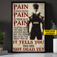 Motivational Personalized Wrestling Man Canvas Painting, Pain Is Your Friend Sport Wall Art Decor, Poster Gift For Wrestling Lovers