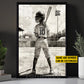 Personalized Softball Kid Girl Canvas Painting, Step Up To The Plate Sport Wall Art Decor, Poster Gift For Softball Lovers
