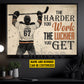 Motivational Personalized Hockey Man Canvas Painting, The Harder You Work Sport Wall Art Decor, Poster Gift For Hockey Lovers