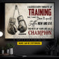 Motivational Personalized Boxing Canvas Painting, I Hated Every Minute Of Training Sport Wall Art Decor, Poster Gift For Boxing Lovers