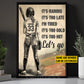 Motivational Personalized Softball Woman Canvas Painting, Let's Go Sport Wall Art Decor, Poster Gift For Softball Lovers