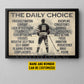 Motivational Personalized Hockey Canvas Painting, The Daily Choice Sport Wall Art Decor, Poster Gift For Hockey Lovers