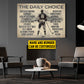 Motivational Personalized Hockey Canvas Painting, The Daily Choice Sport Wall Art Decor, Poster Gift For Hockey Lovers