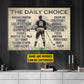 Motivational Personalized Hockey Canvas Painting, The Daily Choice Sport Wall Art Decor, Poster Gift For Hockey Lovers