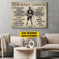 Motivational Personalized Hockey Canvas Painting, The Daily Choice Sport Wall Art Decor, Poster Gift For Hockey Lovers