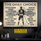 Motivational Personalized Hockey Canvas Painting, The Daily Choice Sport Wall Art Decor, Poster Gift For Hockey Lovers