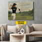 Motivational Personalized Golf Woman Canvas Painting, There Are No Shortcuts To Success Sport Wall Art Decor, Poster Gift For Golf Lovers