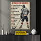 Motivational Personalized Hockey Man Canvas Painting, 10 Rules For Success Sport Wall Art Decor, Poster Gift For Hockey Lovers