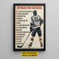 Motivational Personalized Hockey Man Canvas Painting, 10 Rules For Success Sport Wall Art Decor, Poster Gift For Hockey Lovers