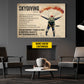 Motivational Personalized Skydiving Canvas Painting, Skydiving Is A Noun Sport Wall Art Decor, Poster Gift For Skydiving Lovers