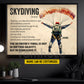 Motivational Personalized Skydiving Canvas Painting, Skydiving Is A Noun Sport Wall Art Decor, Poster Gift For Skydiving Lovers