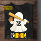 Personalized Softball Boo T-shirt, Ghost Plays Softball Tees Spooky Season Gift For Softball Lovers