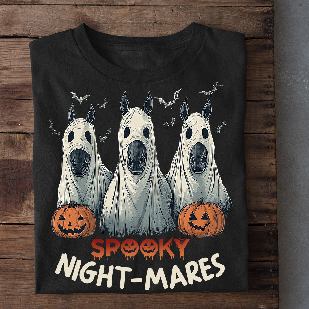 Halloween Horse T-shirt, Spooky Nightmares, Spooky Season Gift For Horse Lovers