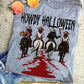 Funny Halloween Cowgirl Riding T-shirt, Howdy Halloween Tees Spooky Season Gift For Cowgirl