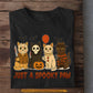 Funny Halloween Cat T-shirt, Just A Spooky Paw Tees Spooky Season Gift For Cat Lovers
