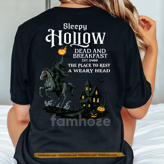 Funny Halloween Sleepy Hollow Backside T-shirt, Sleepy Hollow Dead And Breakfast Tees Spooky Season Gift