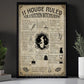 Funny Halloween Witch Canvas Painting, 11 House Rules Wall Art Decor, Spooky Season Poster Gift For Witch Lovers