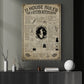 Funny Halloween Witch Canvas Painting, 11 House Rules Wall Art Decor, Spooky Season Poster Gift For Witch Lovers