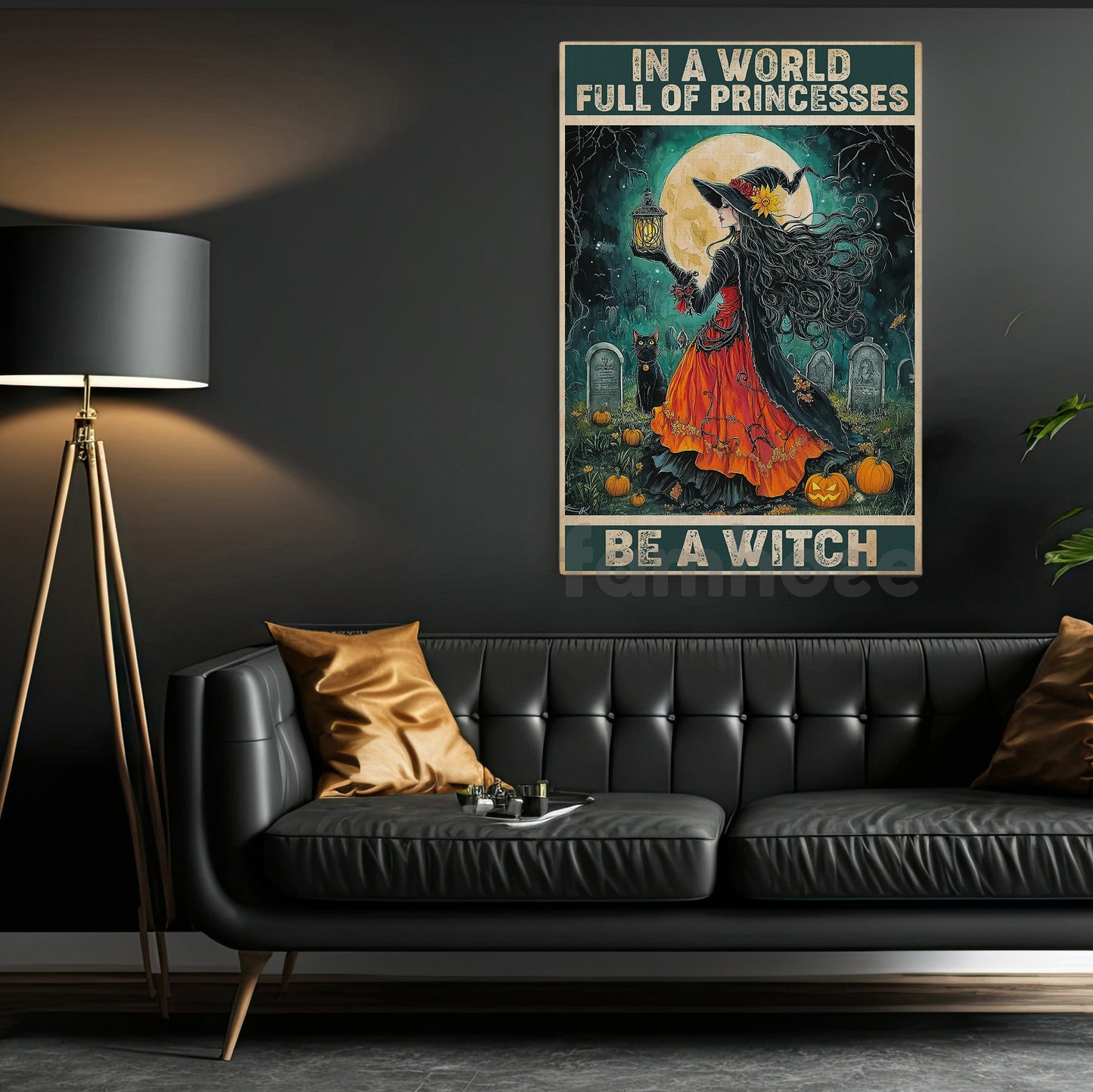 Funny Halloween Witch Canvas Painting, Be A Witch Wall Art Decor, Spooky Season Poster Gift For Witch Lovers