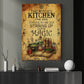 Funny Halloween Kitchen Canvas Painting, The Witch's Kitchen Wall Art Decor, Spooky Season Poster Gift For Witch Lovers