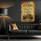 Funny Halloween Kitchen Canvas Painting, The Witch's Kitchen Wall Art Decor, Spooky Season Poster Gift For Witch Lovers