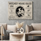 Funny Halloween Witch Canvas Painting, Witches House Rules Wall Art Decor, Spooky Season Poster Gift For Witch Lovers