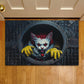 Creepy Halloween Cat Doormat, Terrifying Cat Clown, Spooky Doormat For Home Decor Housewarming Gift, Welcome Mat Gift For Cat Lovers