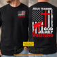 Personalized Wrestling USA Two-sided T-shirt, Jesus Trained God Family Wrestling Sport Tees Gift For Christians, Wrestling Lover