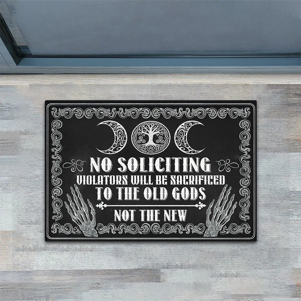 Halloween Doormat, To The Old Gods Not The New, Spooky Doormat For Home Decor Housewarming Gift, Welcome Mat Gift