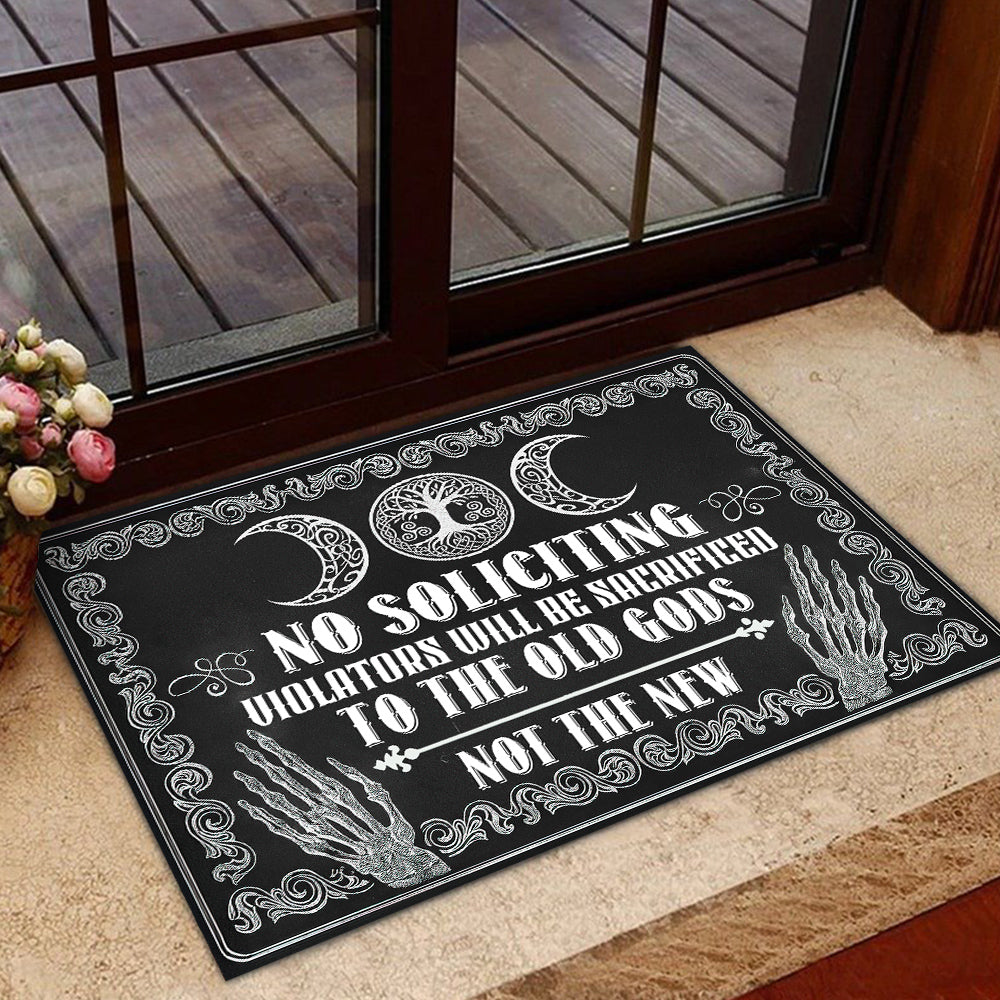 Halloween Doormat, To The Old Gods Not The New, Spooky Doormat For Home Decor Housewarming Gift, Welcome Mat Gift