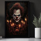 Scary Mystical Yokel Clown Looking Halloween Canvas Painting, Wall Art Decor - Halloween Poster Gift