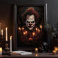 Scary Mystical Yokel Clown Looking Halloween Canvas Painting, Wall Art Decor - Halloween Poster Gift